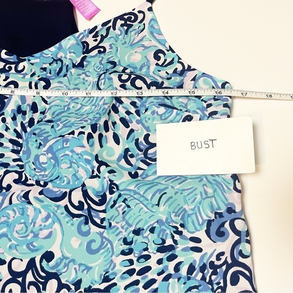 Lilly Pulitzer NWT Dusk Top XS Light Aqua Spritz reversible sleeveless blouse - Picture 12 of 13
